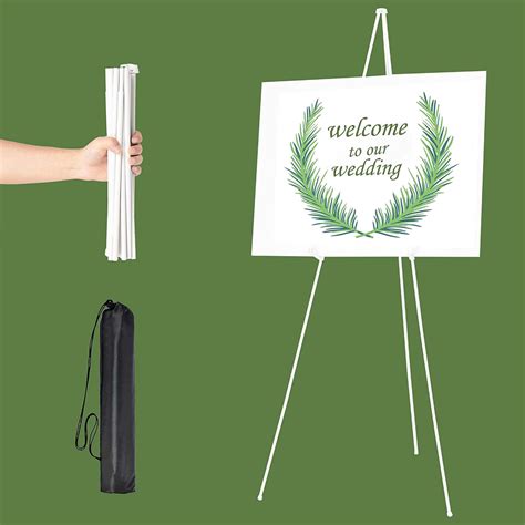 easel sign holder with business card pocket - easy easel poster stand.